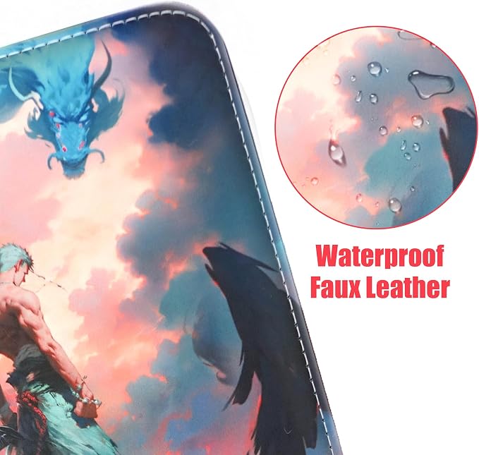 400 Pockets Zoro Card Binder for One Piece Zoro Cards,Portable Waterproof Card Storage Book with Removable Sleeves, Children Gifts for Anime, Sword and TCG Card, Luffy-Style 6, WEST010