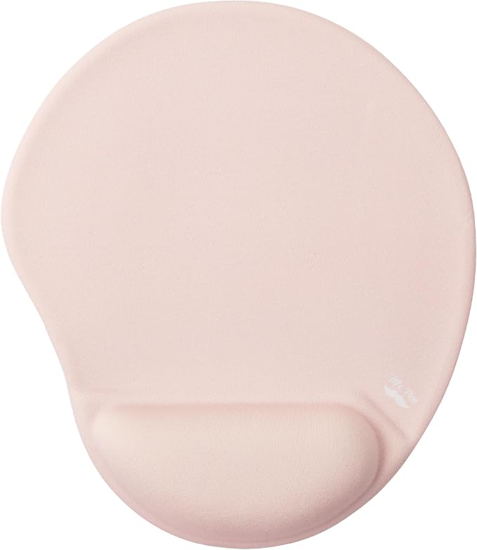 Mr. Pen- Ergonomic Mouse Pad with Wrist Rest | Blush Pink Breathable Fabric with Memory Foam Cushion, Non-Slip Rubber Base, Gel Mouse Pad with Wrist Support