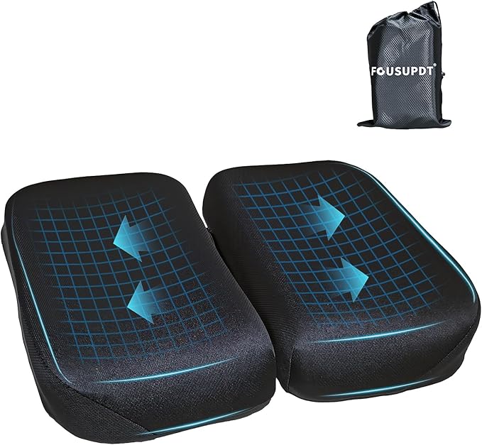 Adjustable Seat Cushion, Memory Foam Office Chair Cushion, Car Seat Cushion, Foldable Travel Cushion for Tailbone Pain, Sciatica Pain Relief, Lifting Cushion for Sitting, Driving, Traveling(Large)