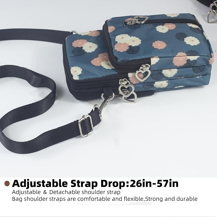 Small Crossbody Bag for Women - Mini Phone Purses with Crossbody Strap and Wallet - Nylon Arm Bag