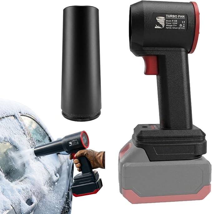 Thrust 1kg，Electric Cordless Leaf Blower,Handheld Electric Leaf Blower, Mini Jet Dry Blower ，Large car Dryer air Blower Turbo Fan，for Lawn, Leaves, Car, Home (for dewalt batteris【no batteris】)