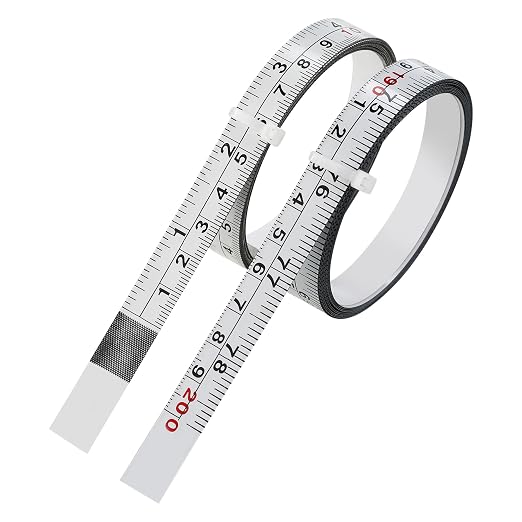 2-Pack Steel Self-Adhesive Measuring Tape, Imperial & Metric Stick-on Ruler, Left to Right and Right to Left Reading Tape Measure for Woodworking, Workbench, Table Saw, Drafting Table, 200cm/78Inch