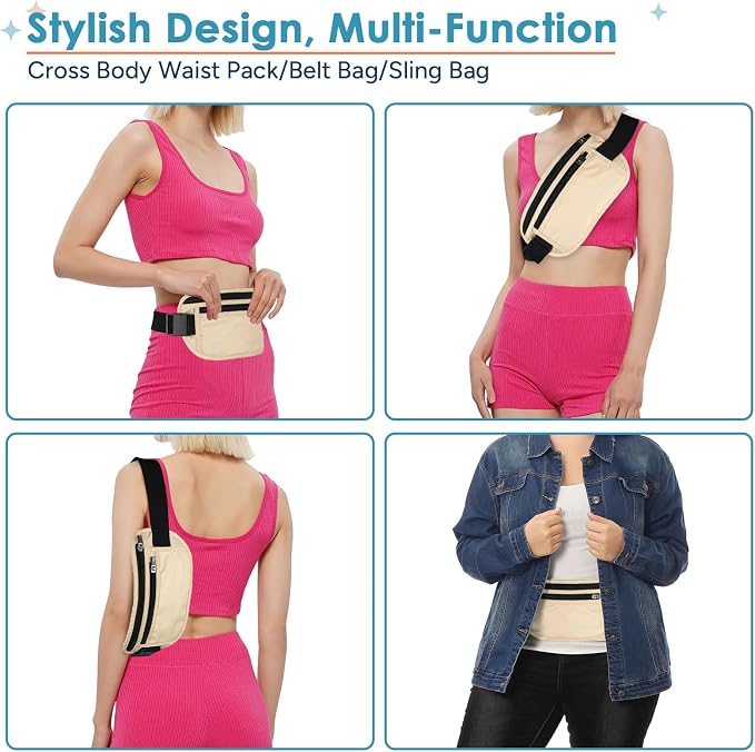 travel inspira RFID Blocking Hidden Money Belt | Dual Zipper Storage