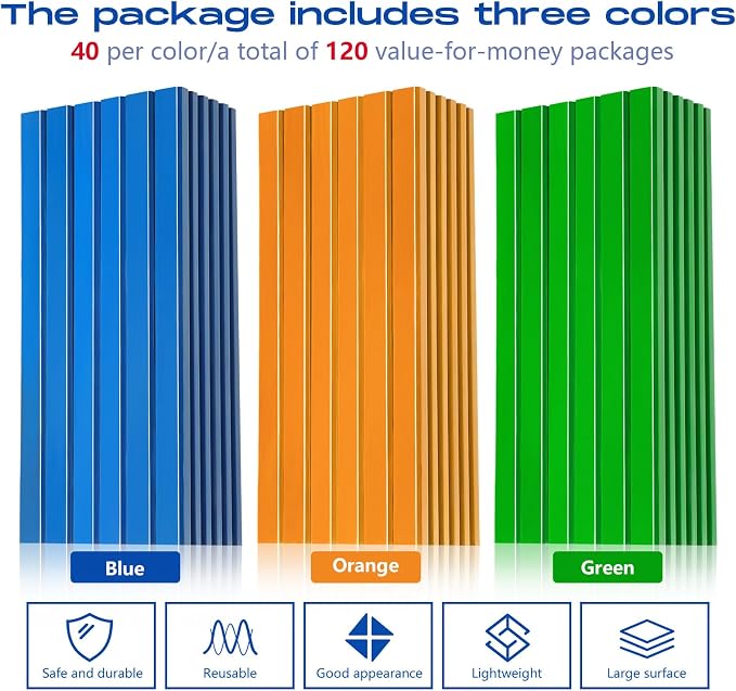 Epakh 120 Pcs Carpenter Pencil 7 Inch Flat Octagonal Hard Black Carpenter Marking Pencils Construction Contractor for Wood Working Tools Marking Concrete(Blue, Green, Orange)
