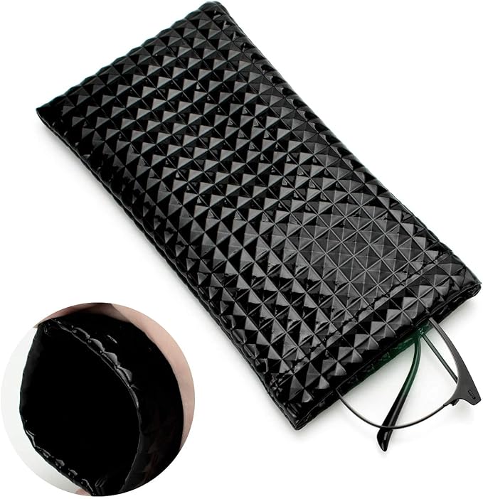 Vemiss Hard Shell Sunglasses Case, Large Linen Fabric Protective Glasses Case for Men Women
