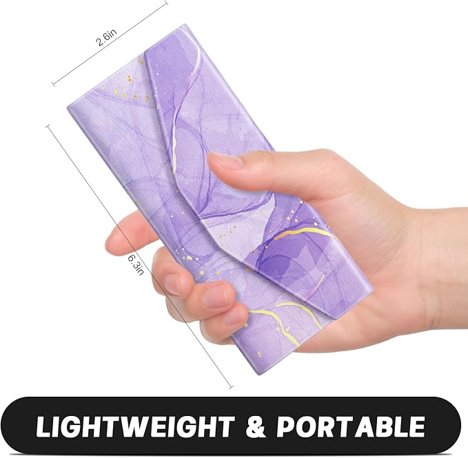 Sunglasses Case, Foldable Glasses Case, Magnetic PU Leather Hard Shell Folding Eyeglass Holder Box, Collapsible Unisex