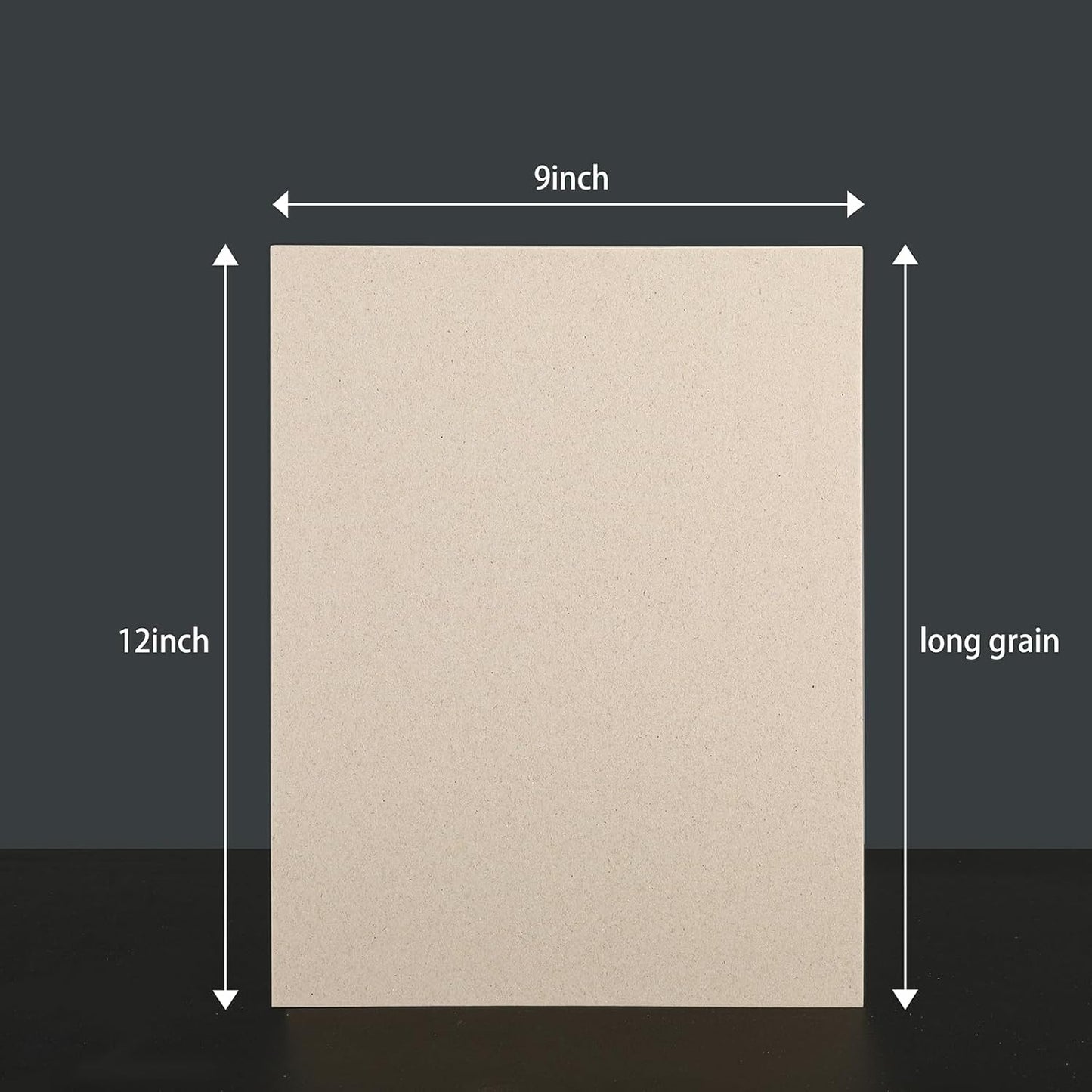 25 Pcs Book Board, Binder Board, Cover Board, Heavy Duty Chipboard for Book Binding, DIY Cardboard (Gray, 9 x 12 Inch 80PT)