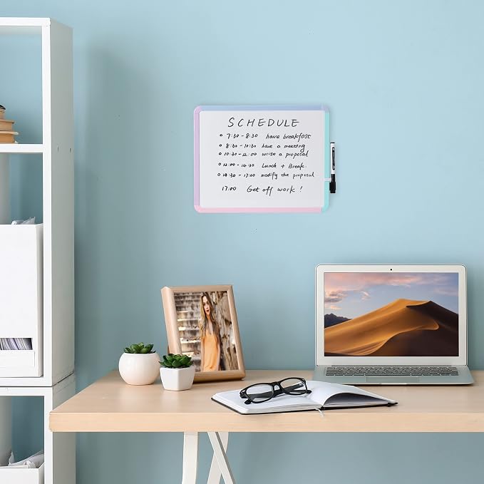 Mr. Pen- Dry Erase Board, 14” x 11” with a Black Dry Erase Marker | Small Mini White Board for Students