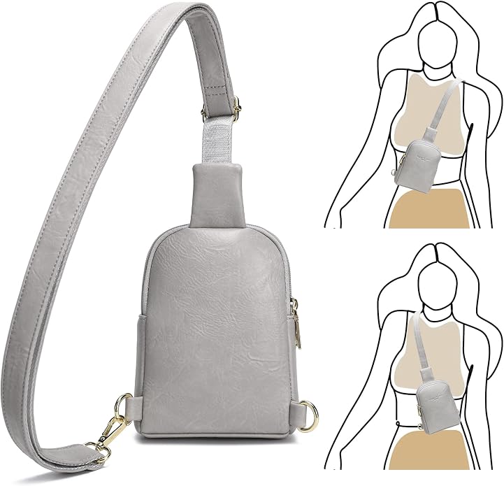 Lightweight Small Crossbody Sling Bag for Women | Mini Travel Purse,Multi-pocket with Card Slots,Durable Vegan Leather,Everyday Carry