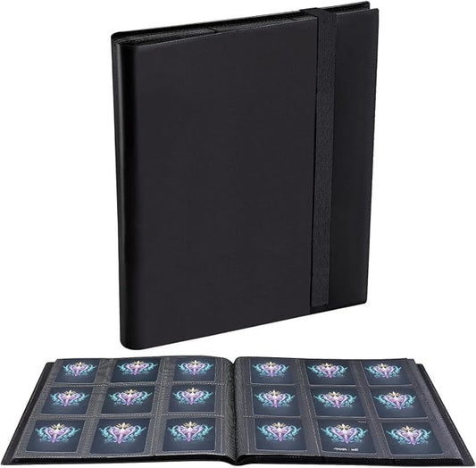 Card Binder, 360 Pockets Upgraded Trading Card Binders, Cards Collection Binder 9 Pocket, Side Loading Yugioh Binder Book Holder for MTG, TCG, Sport, Football, Baseball Collector Cards - Black