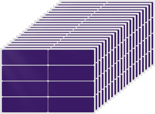 Colored Stickers 3×1 Inch Vinyl File Folder Sticker Purple Rectangle Removable Waterproof Color Coding Moving Label for Boxes Office Inventory Labeling 160 PCS