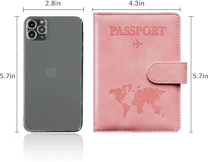 Passport Holder for Travel Women and Men RFID Passport Holder with Card Slots Holder Passport Case Passport cover Passport Wallet Travel Essentials and Accessories
