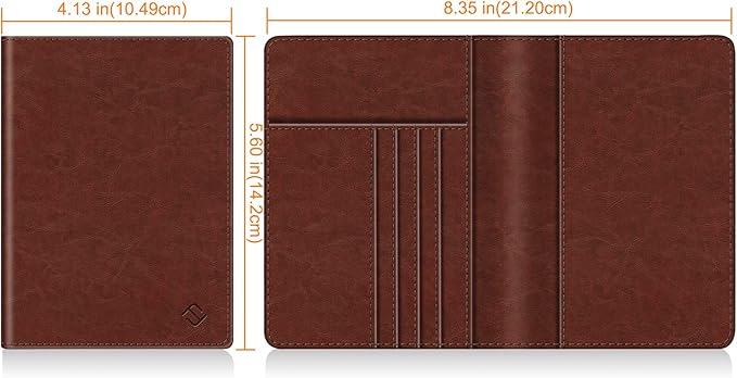 FINTIE Passport Holder, Slim Travel Wallet RFID Blocking Card Case Cover | Passport Cover Protector Essentials with Credit Card Slots, For Women/Men