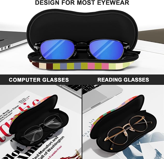 Sunglasses Soft Case, Ultra Light Portable Neoprene Zipper Glasses Case for Men Women