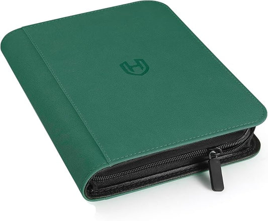 Card Binder 4 Pocket with Zipper, 288 Pockets Trading Card Holder Book, Premium PU Cover Zip Folder Binder, Side Loading Carrying Case Binder Album for TCG, MTG, Sports Cards, Game Cards