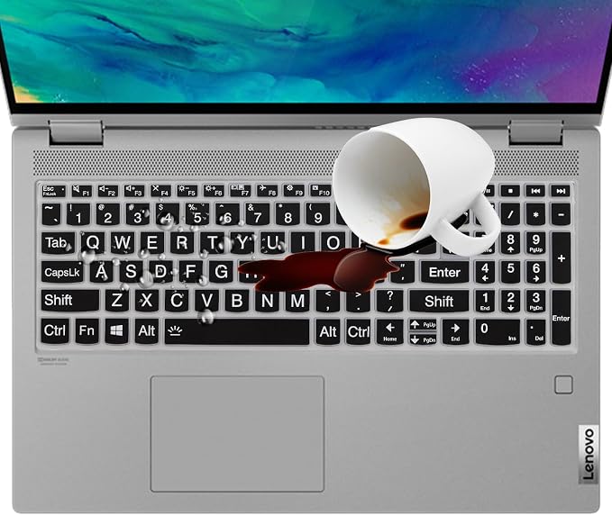 Large Print Keyboard Cover for Lenovo Yoga 7i 15.6" 16", IdeaPad 3/IdeaPad 3i 15.6 17.3, IdeaPad 5/IdeaPad 5i 15.6 17.3, IdeaPad Flex 5/Flex 5 15.6, Yoga Slim 7 15, IdeaPad Slim 7 15.6, ThinkBook 15