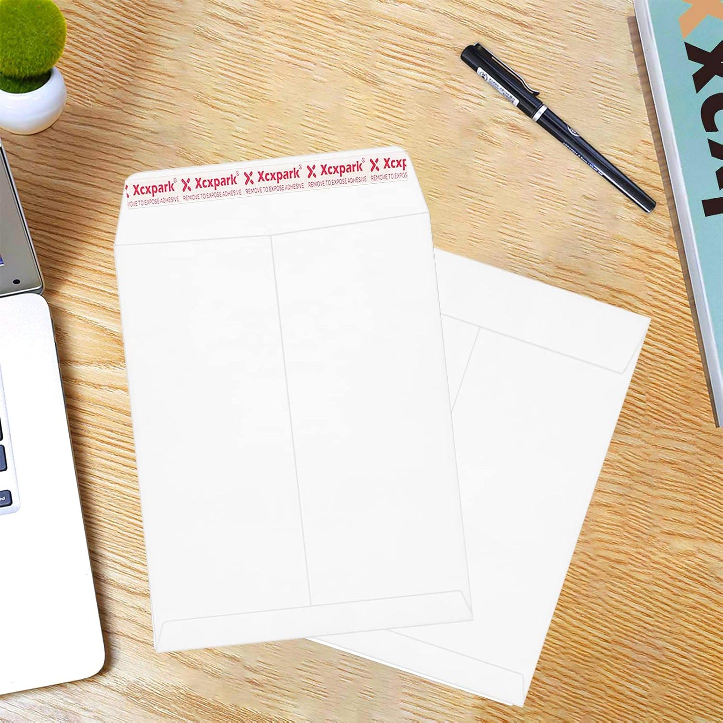 250 PCS 9x12 inches Security Catalog Envelopes Printable Self Seal Envelopes, Anti Tear White Kraft Envelopes for Invitation Cards, Pictures, Photos, Documents