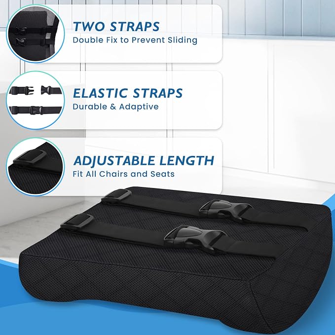 LumbarPal Lumbar Support Pillow for Office Chair Back Support Lumbar Pillow for Car, Gaming, Office Chair - Improve Sitting Posture & Back Pain Relief, Memory Foam, Adjustable Straps, Black | Improve Sitting Posture & Back Pain Relief. Lumbar Pillow Fi...
