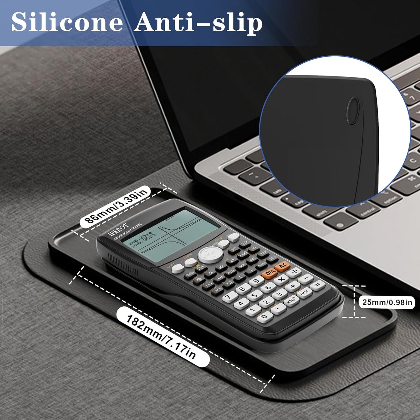 Scientific Calculators with Graphing Calculator, IPEROT Scientific Calculators 10 Modes/ 4 Graphing Functions, Desktop Math Calculator Ideal for School Supplies, Students, College, Teachers(Black)