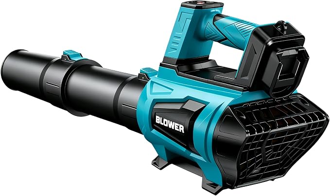 Cordless Leaf Blower Compatible with M Akita 18V Battery(No Battery) - 250MPH| 750CFM | 6 Speed Brushless Turbo Powerful Electric Leaf Blowers for Lawn Care, Patio, Blowing Leaves