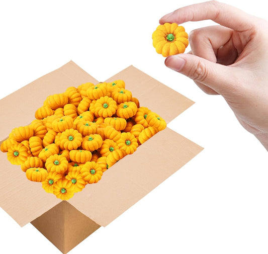 Pumpkin Erasers Bulk Party Favors Mini Pumpkin Erasers for Children Students Back to School Gifts Classroom Counting Math Manipulative Counters Teacher Rewarding Gift 50pcs