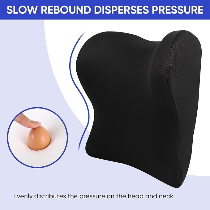 MINUPWELL Truck Seat Cushion, 3PC Non-Integrated 100% Memory Foam Seat Cushion for car with Lumbar Support Pillow, Semi Truck car Accessories, Car Cushion for Long Driving, Office Chair, Tailbone