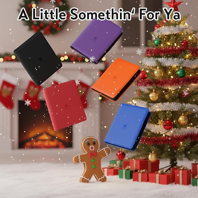 Trading Card Binder, Premium 9 Pocket 540 Double Sided Pocket Collection Binder, Card Album for TCG Card Holder for Game Card, Sports Card, Yugioh, MTG etc(Orange)