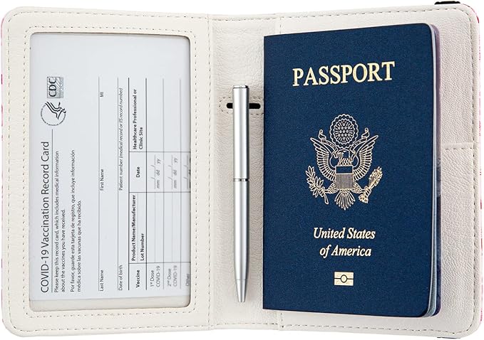 AIRMORS Passport Holder,Cute Passport Cover,Travel Wallet with Credit Card Slots Rfid passport Wallet Waterproof Documents Organizer Men(A Vincent van Gogh The Starry Night)
