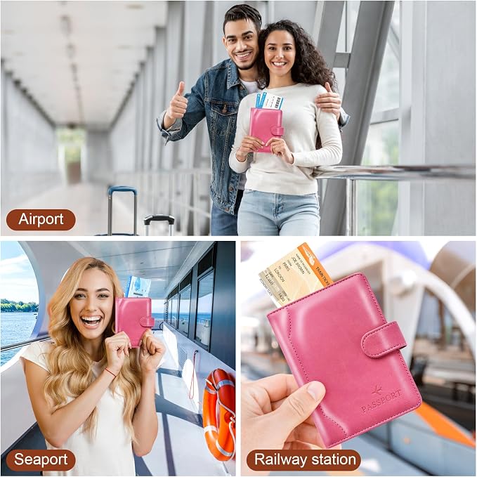 Passport Holder for Travel Essentials Wallet Cover Case Women Men Gift | Passport Holder for Travel Cruise Essentials, Passport Wallet Cover Case Women Men Travel Gifts