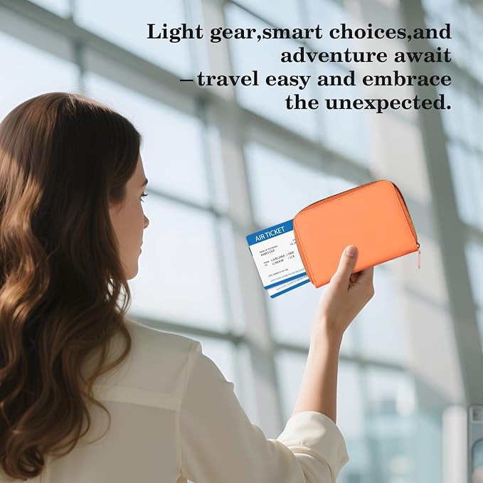 CoBak Passport Holder Cover with Safe Zipper Closure | Premium Passport Wallet for Travel, RFID Blocking Card Case, Waterproof Travel Accessories for Women