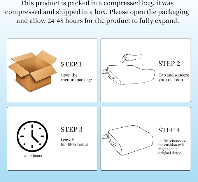 MABOZOO Extra Thick Chair Cushions,Office Chair Booster Seat Cushion to Raise Seat Height for Pain Relief,18 x 16 x 6 inch Non Slip Memory Foam Thick Cushion with Carry Handle（Dark Grey）