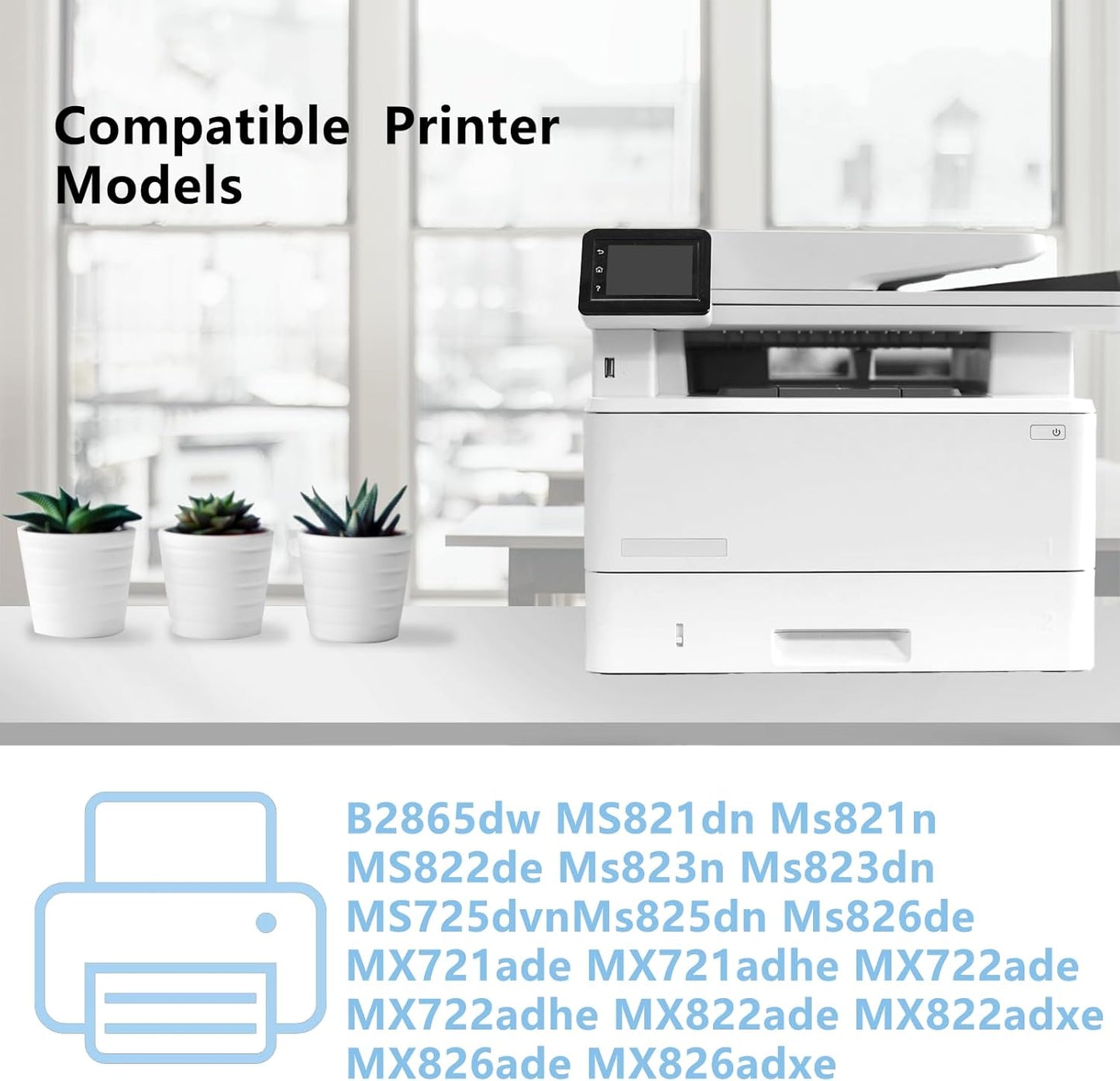 High Yield 58D0Z00 Black Imaging Drum Compatible for Lexmark 58D0Z00 Drum Unit for B2865dw MS725dvn MS821dn MS821n MS823dn MS825dn MS826de MX721ade MX722ade MX822ade MX826ade MX826adxe Printers
