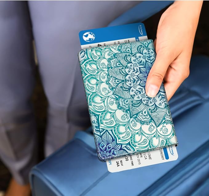 FINTIE Passport Holder, Slim Travel Wallet RFID Blocking Card Case Cover | Passport Cover Protector Essentials with Credit Card Slots, For Women/Men