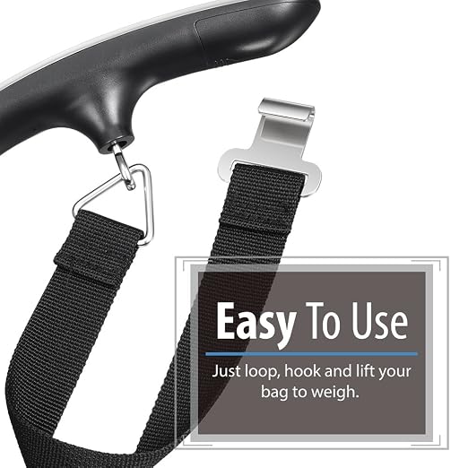 Fosmon Digital Luggage Scale, Backlight Baggage Scale, 2 Pack Silver | 110lbs Max Capacity, LCD Backlight Display, Tare Function, Stainless Steel Hanging Scale, Travel Baggage Essentials
