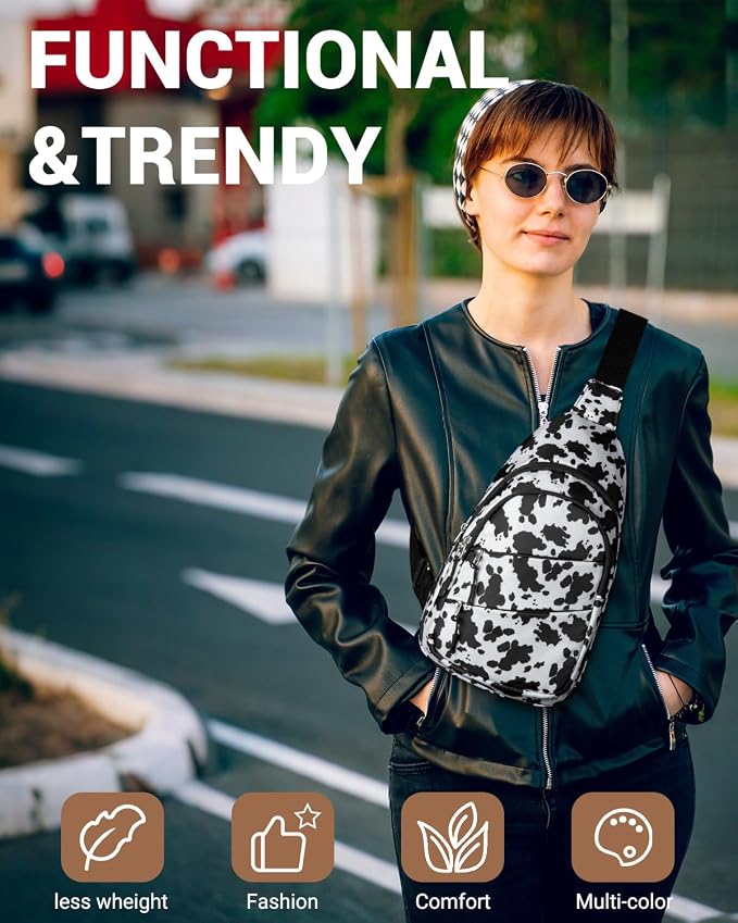 Tuwubi Crossbody Bags for Women, Sling Bag for Men | Small Hiking Backpack Shoulder Bag Lightweight for Outdoors Travel