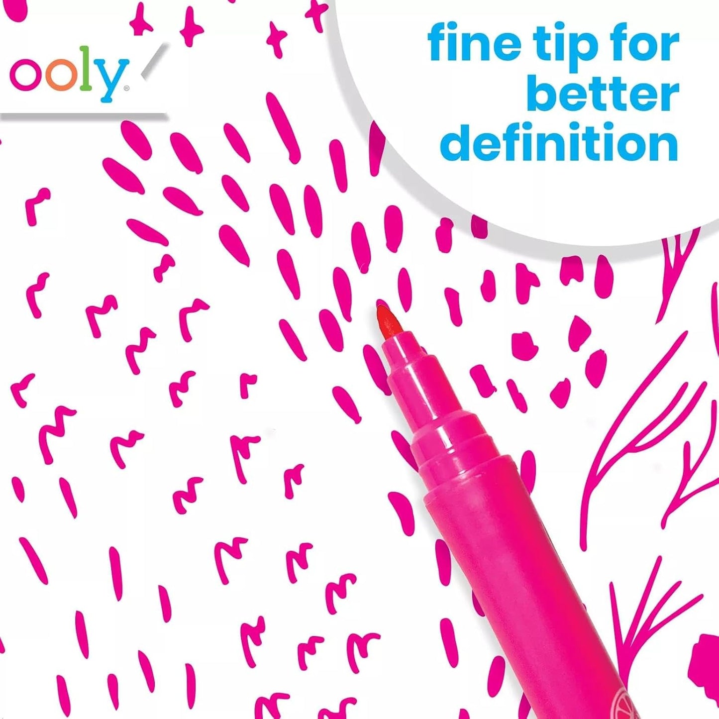 Ooly Yummy Yummy Scented Washable Markers Set of 12 - Scented Markers in 12 Classic Colors, Back to School Supplies