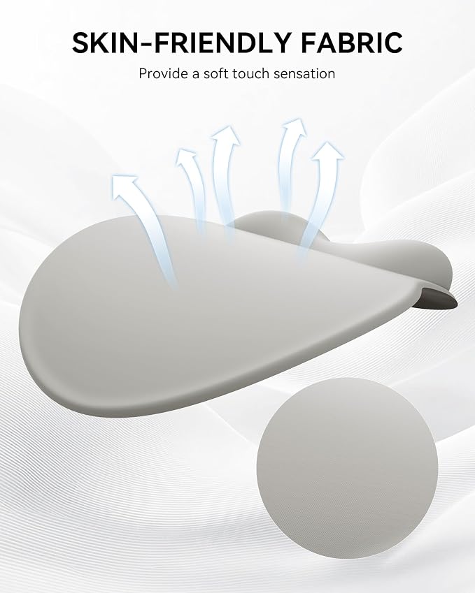 Mouse Pad with Wrist Rest for Desktop Large Ergonomic Mouse Mat(Light Gray) | 10.6''L x 9''W Size, Gel Wrist Support, Non-slip Base, Washable Surface, Laptop Mousepad