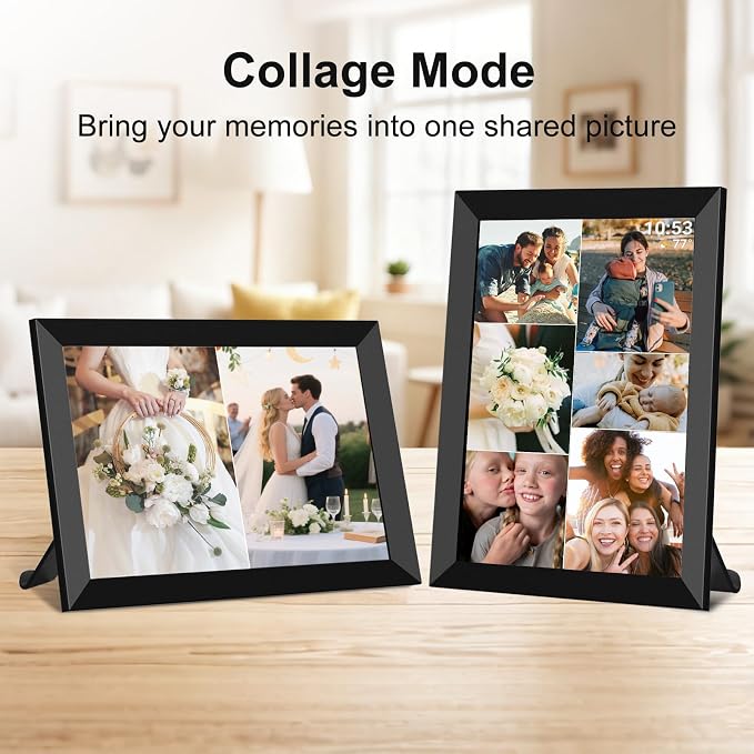 32GB FRAMEO 10.1 Inch Smart WiFi Digital Photo Frame 1280x800 IPS LCD Touch Screen, Auto-Rotate Portrait and Landscape, Built in 32GB Memory, Share Moments Instantly via Frameo App from Anywhere