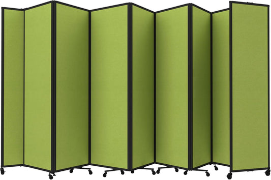 Versare Room Divider 360 Portable Wall Partition | Folding Panels | Large Freestanding Divider | Locking Wheels | Temporary Room Separator