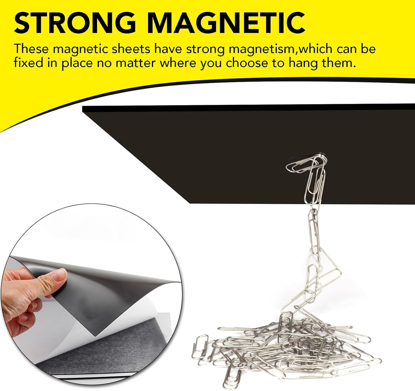 DIYMAG Adhesive Magnetic Sheets, |4" x 6"| 60 Packs, Flexible Magnet Sheets with Adhesive for Crafts, Photos and Die Storage, Easy Peel and Stick, Easy to Cut into Any Shape/Size (4" x 6"- 60P)