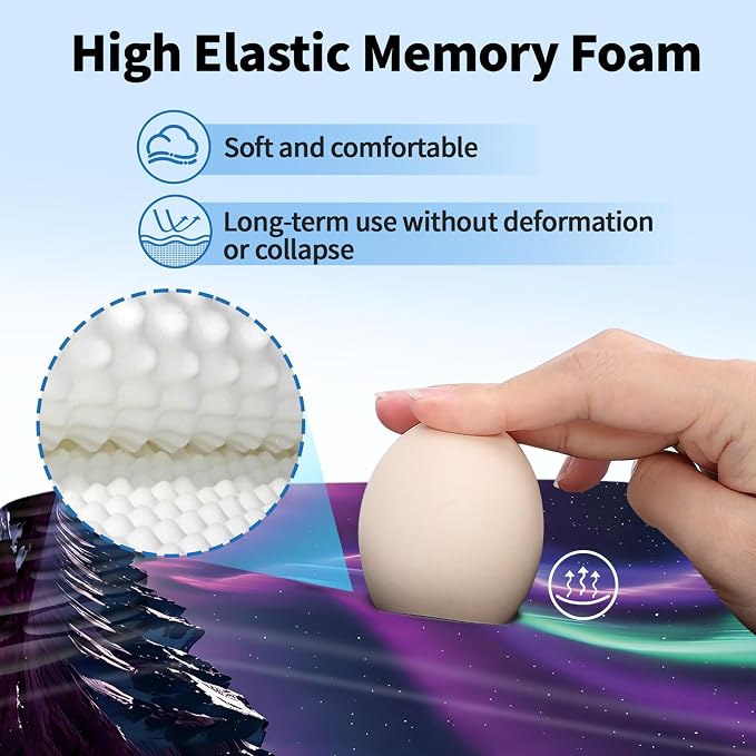 YIWEI Ergonomic Mouse Pad with Wrist Rest for Carpal Tunnel Pain Relief | Memory Foam Wrist Support,Non-Slip Rubber Base, Keyboard Computer Mousepad,Lycra Cloth Surface,Gaming Home Office