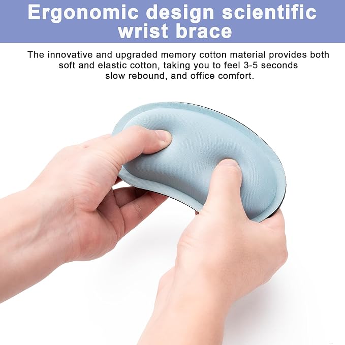 Hoewina Keyboard Wrist Rest,Ergonomic Wrist Support for Keyboard,Rose Red | Computer Wrist Rest,Superfine Fabric and Gel Memory Foam Wrist Pad,Easy Typing&Pain Relief,Suitable for Office,Family