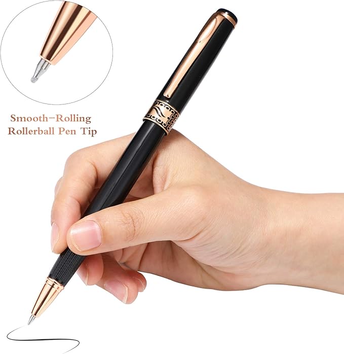 Tenare Weighted Pens for Hand Tremors Black Ink Heavy Pens Weighted Writing Tools for Hand Tremors, Low Dexterity, Weak Grip Strength, Parkinson's Patients, Elderly Adults, 3 Colors(3 Pieces)
