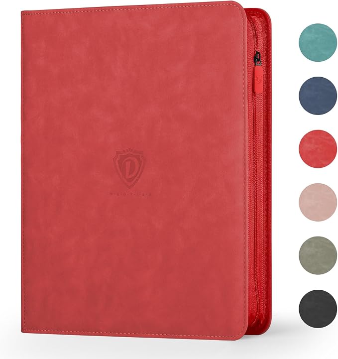 Card Binder with 1024 Cards,16 Pocket Trading Card Binder Includes 32 Page Storage Sleeves,Collection Card Album,Card Holder to Organize and Protect Cards,Red
