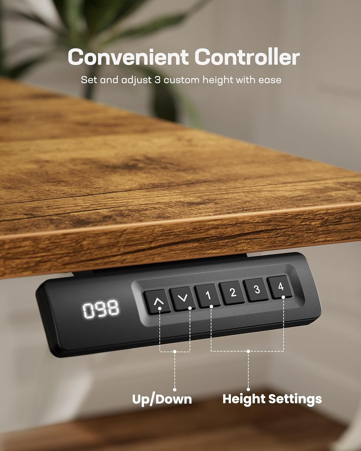 Marsail Standing Office Desk,Adjustable Heights,Stand Up Desk,55x28 Inches Desktop Sit Stand Home Office Gaming Computer Desk with 4 Memory Presets,Headphone Hook,Cable Organizer, Rustic Brown