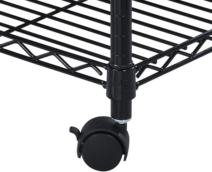 Safco Compact Rolling Cart, Fits Letter and Legal-Size Hanging Folders, Mobile File Storage, Steel, Black