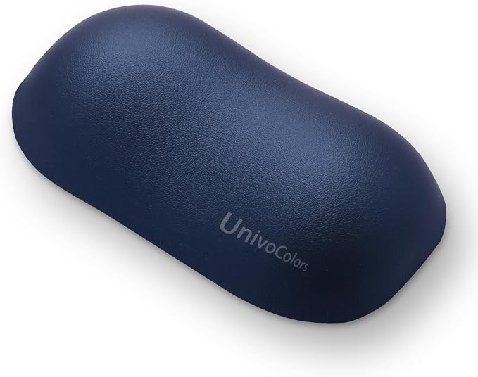 UnivoColors Design-Wave Wrist Rest, Artificial Sheepskin+Memory Foam+Ergonomic+Anti-Slip Gel, Resilience Support During Work and Gaming,Mouse Accessory,Navy