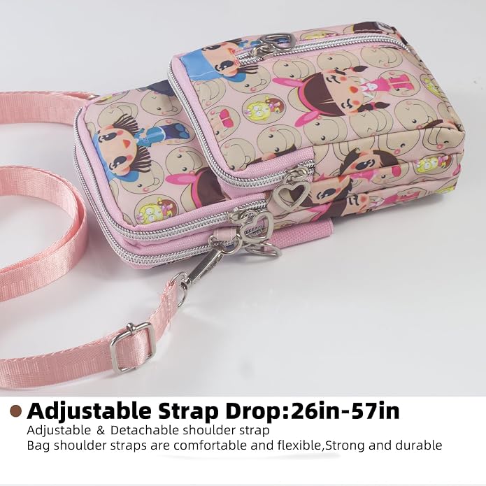 Small Crossbody Bag for Women - Mini Phone Purses with Crossbody Strap and Wallet - Nylon Arm Bag