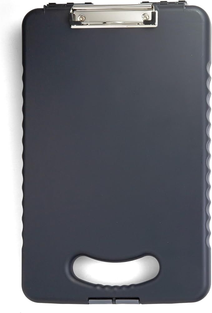 Officemate® OIC Tablet Clipboard Case, 16 1/10"H x 10 1/5"W x 1 3/10"D, Charcoal