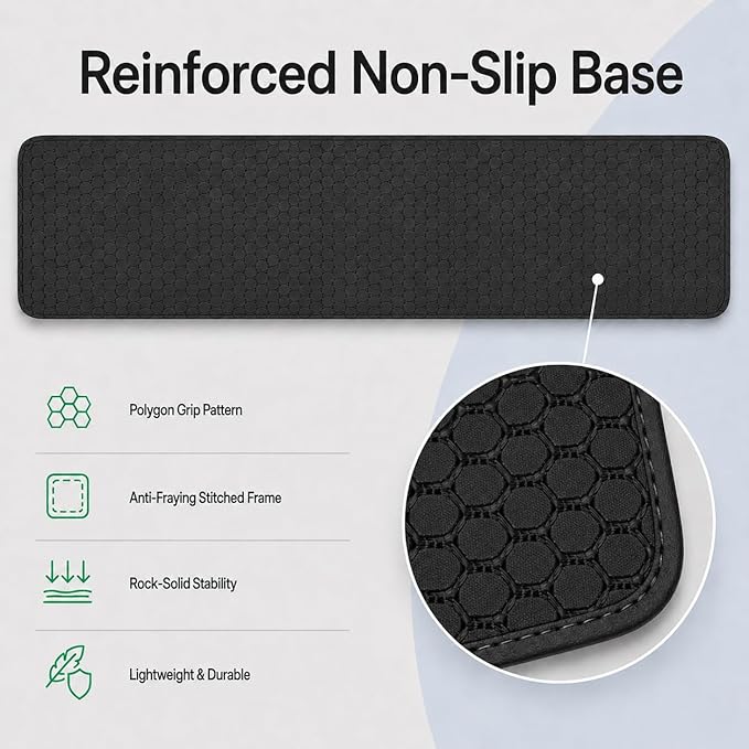 Faluber Cooling Gel Wrist Rest, 14.3-inch Length for Tenkeyless Keyboard, Memory Foam Palm Rest with Non-Slip Footpad, Ergonomic Design, Stain Resistant, PC Accessory Gaming Gear (Medium-TKL)